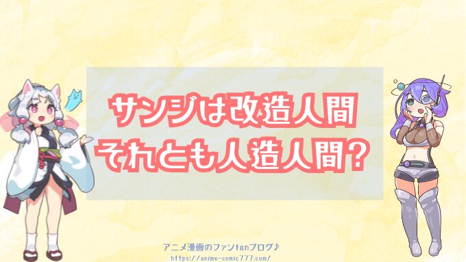 サンジ　改造人間　人造人間　悪魔の実なしで強すぎるのはなぜ