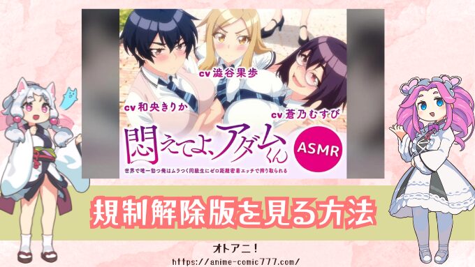 『悶アダ』無修正の完全規制解除版（プレミア版）はどこで見れるのか？配信サブスク一覧！