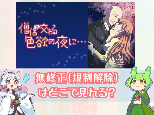 僧侶と交わる色欲の夜に　無修正版　どこで見れる　配信サブスク　規制解除　オンエア版　違い