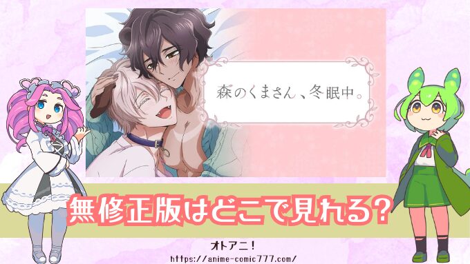 【公開待ち】『森のくまさん冬眠中』無修正版はどこで見れる？BLアニメの配信サブスクを徹底調査！