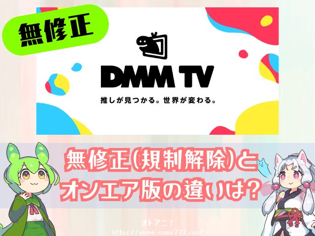 DMM TV　無修正　規制解版　アニメ　おすすめ　僧侶枠